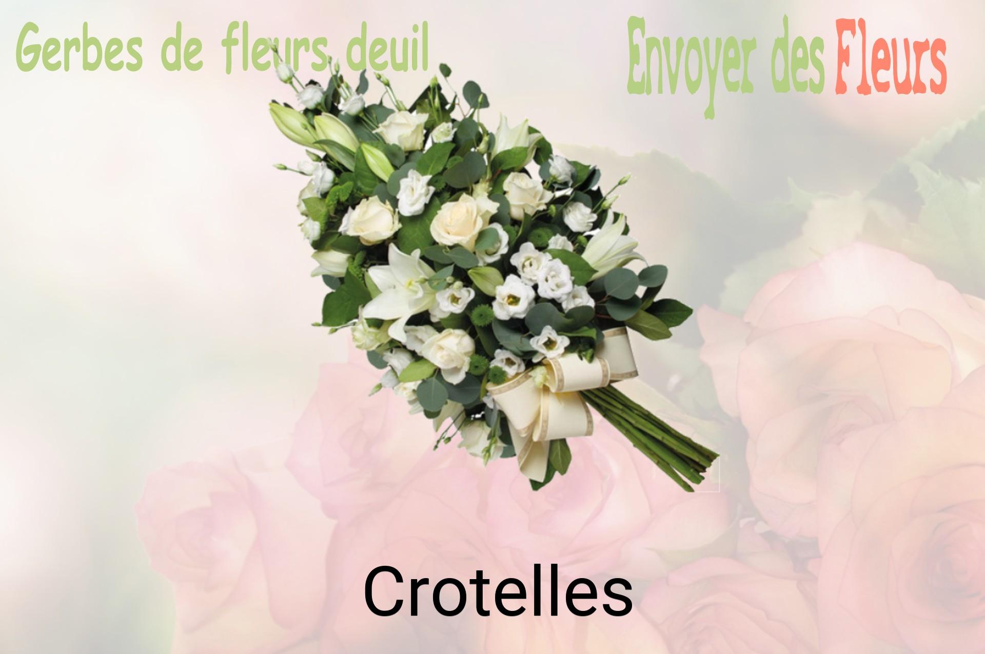Gerbe de fleurs de deuil livrée à Crotelles